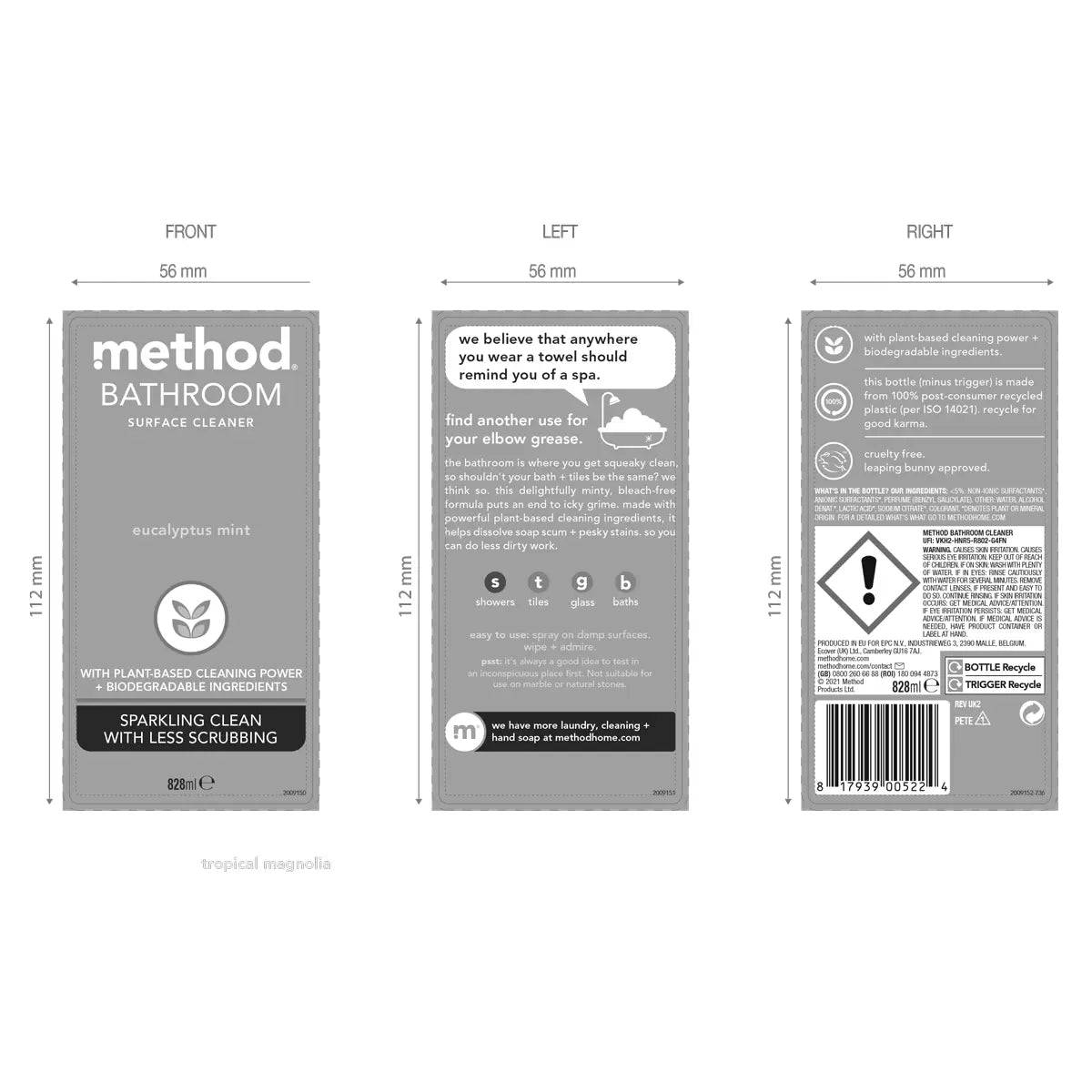 Method Mixed Pack Spray, 3 x 828ml