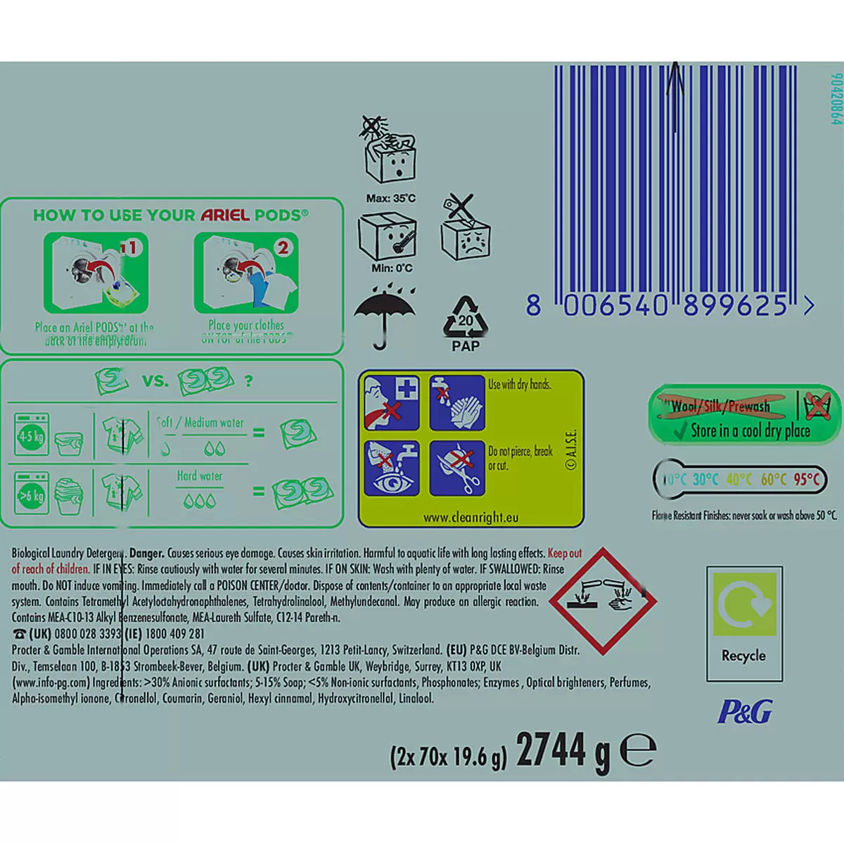 Ariel All in One Pods, 140 Wash