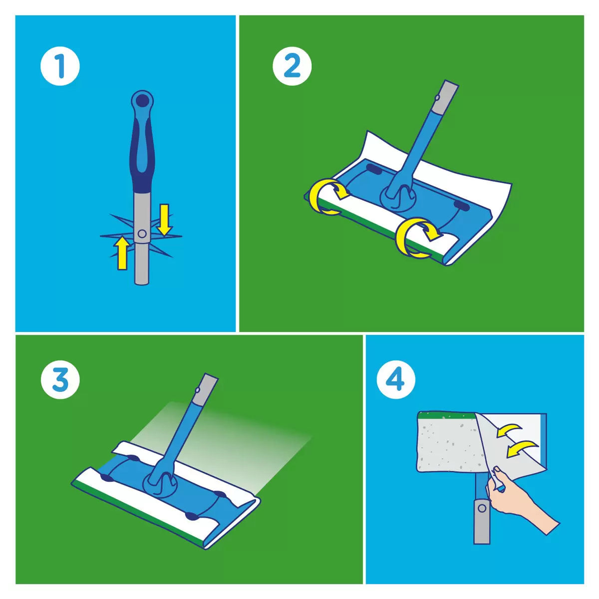 Flash Speedmop Wet Cloths Lemon Multi-Surface Refills, 2 x 24 Pack