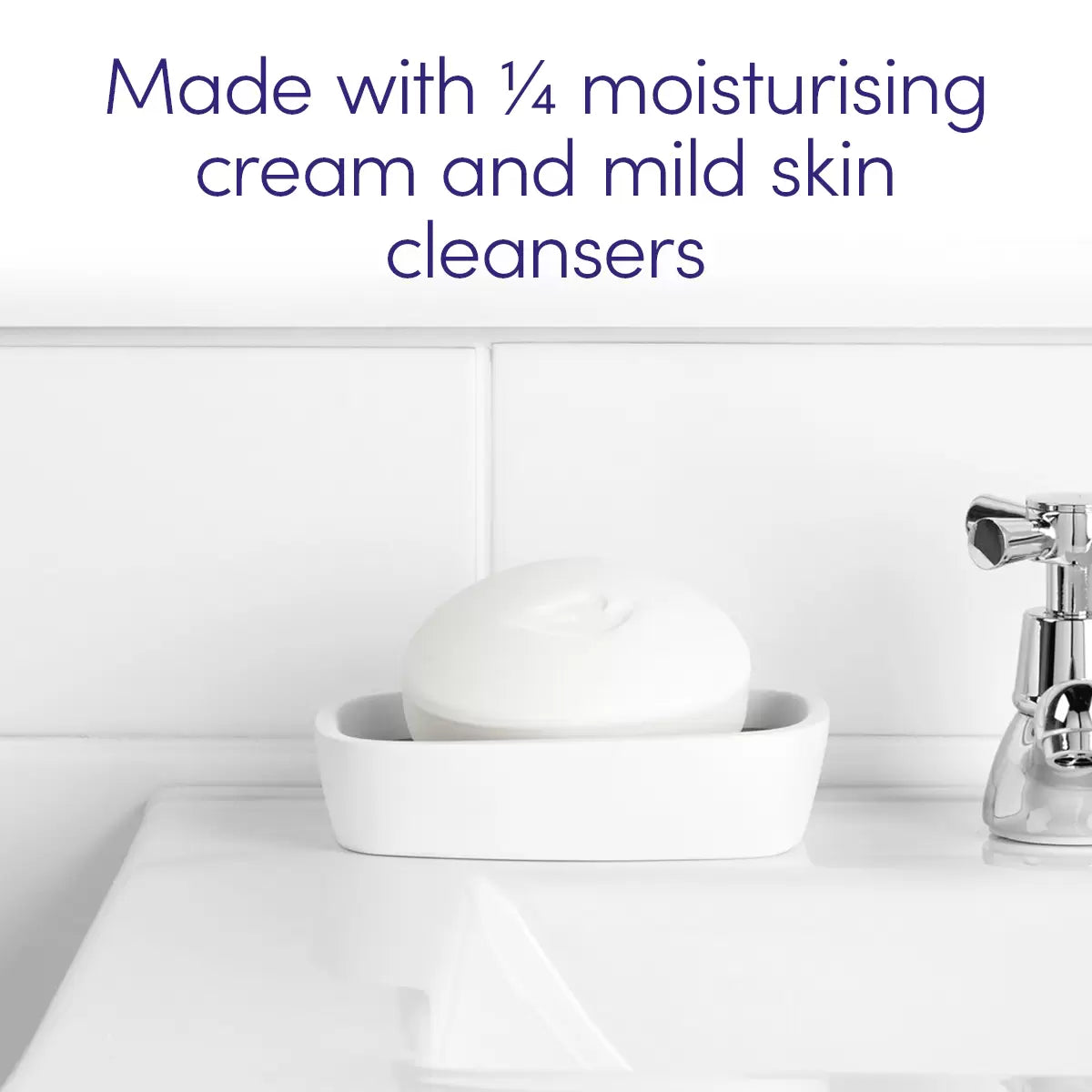 Dove Original Beauty Bar Soap with ¼ moisturising cream, 18 x 90 g