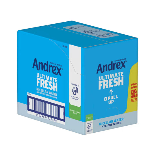 Andrex Ultimate Fresh Hygiene Wipes Mega Odour Control Moist Toilet Tissue 10 x 56 wipes
