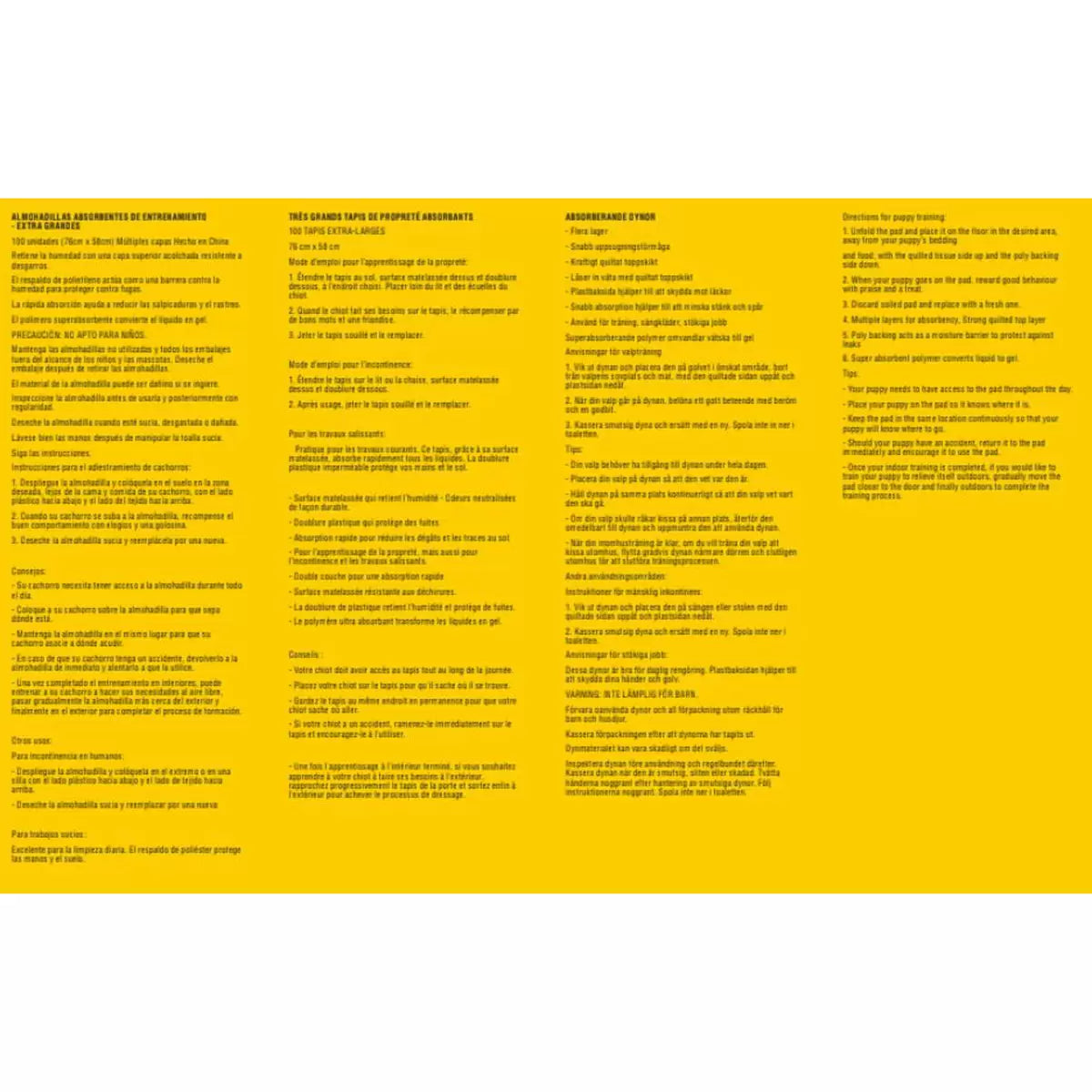 Kirkland Signature Extra Large Absorbent Pads, 76cm x 58cm - 100 Pack