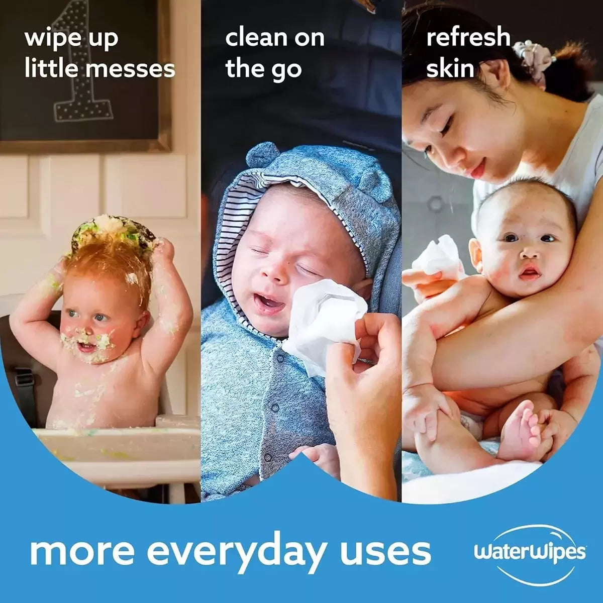 Biodegradable Baby WaterWipes, 12 x 60 Wipes Pack