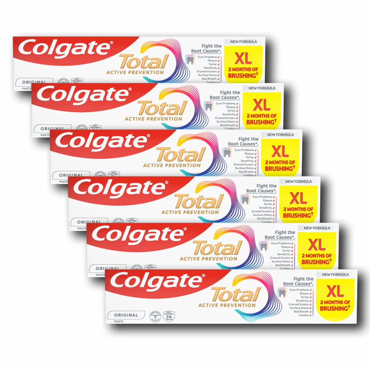 Colgate Total Advanced Whitening Toothbrush, 8 Pack