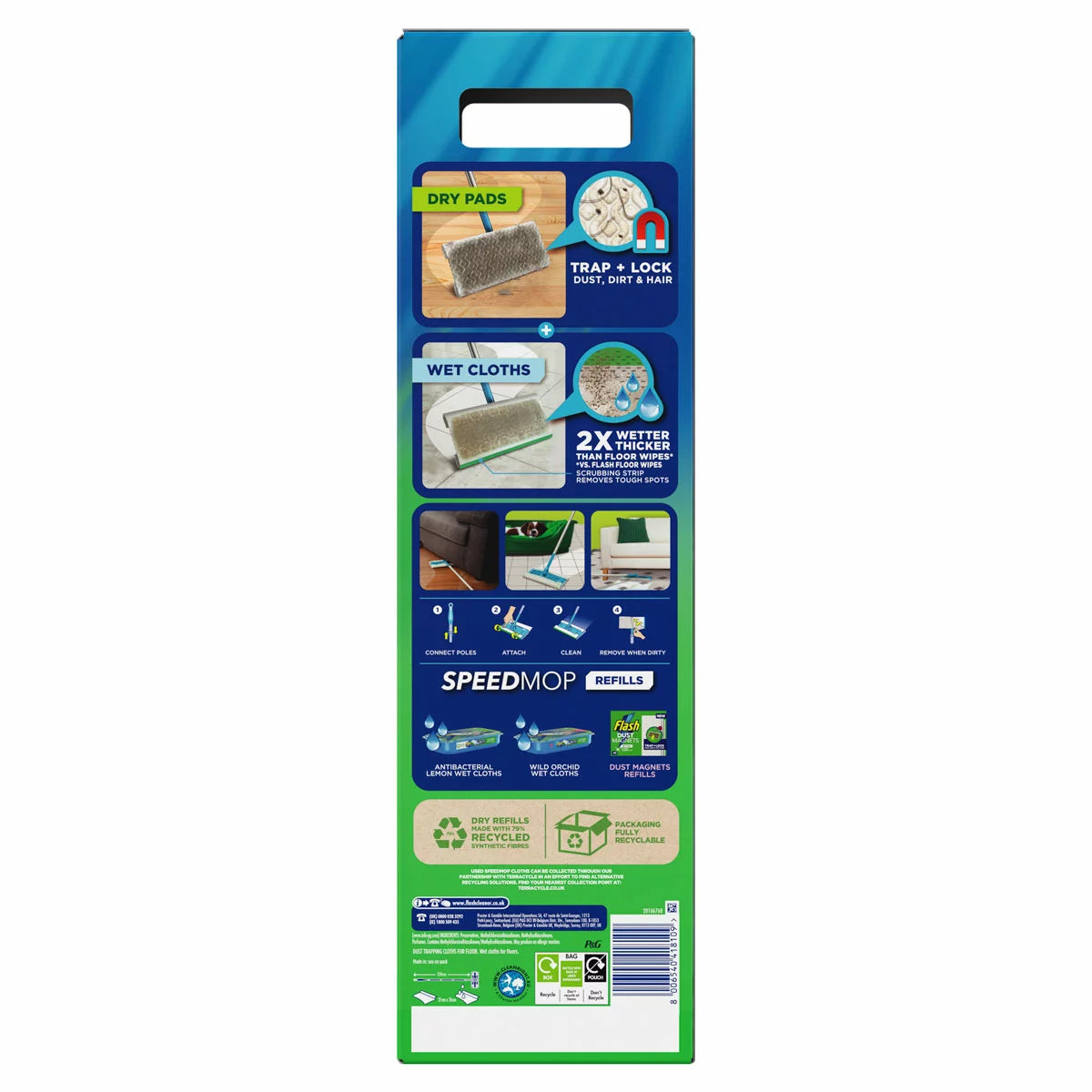 Flash Speedmop Starter Kit + 4x Dry and 4x Wet Cloths