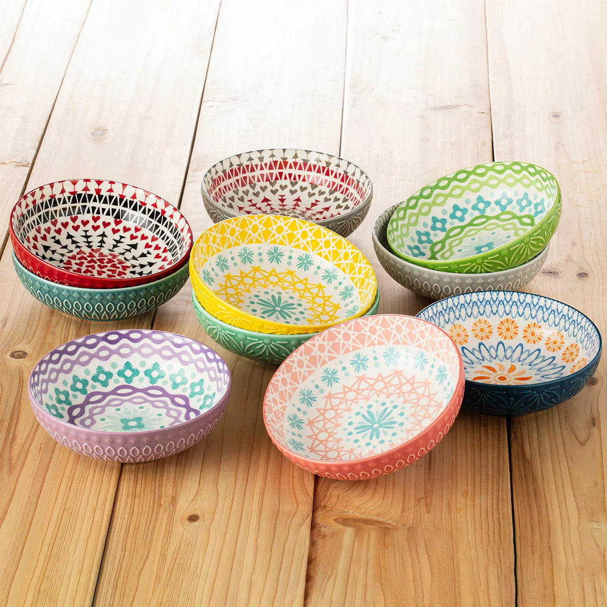Signature Housewares Stoneware Bowls, 10 Piece