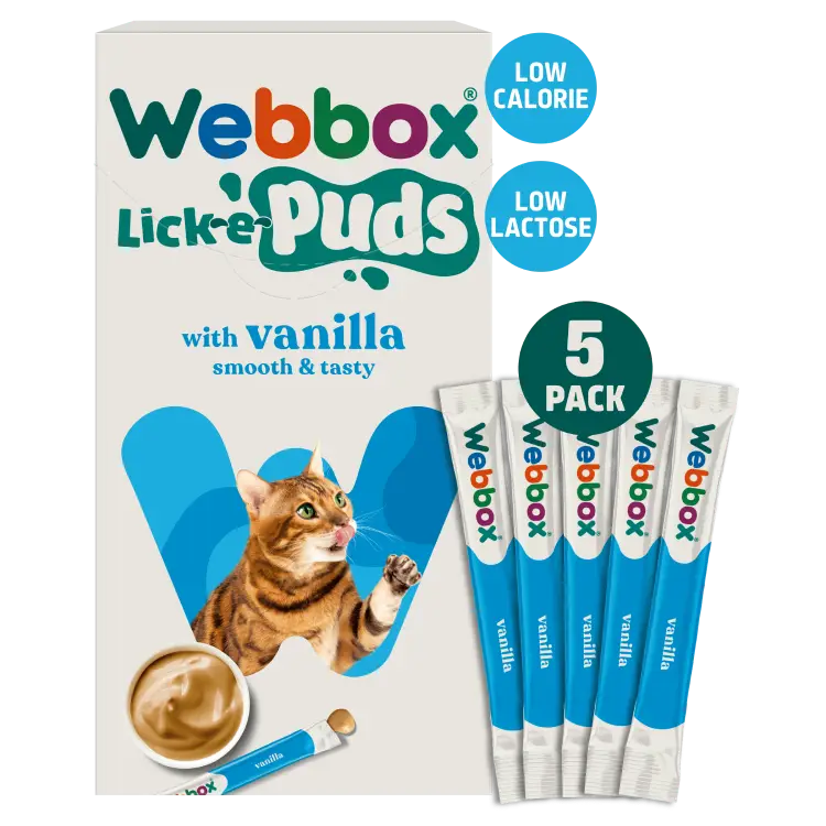 Webbox Lick-e-Puds with Vanilla Cat Treats 5x15g