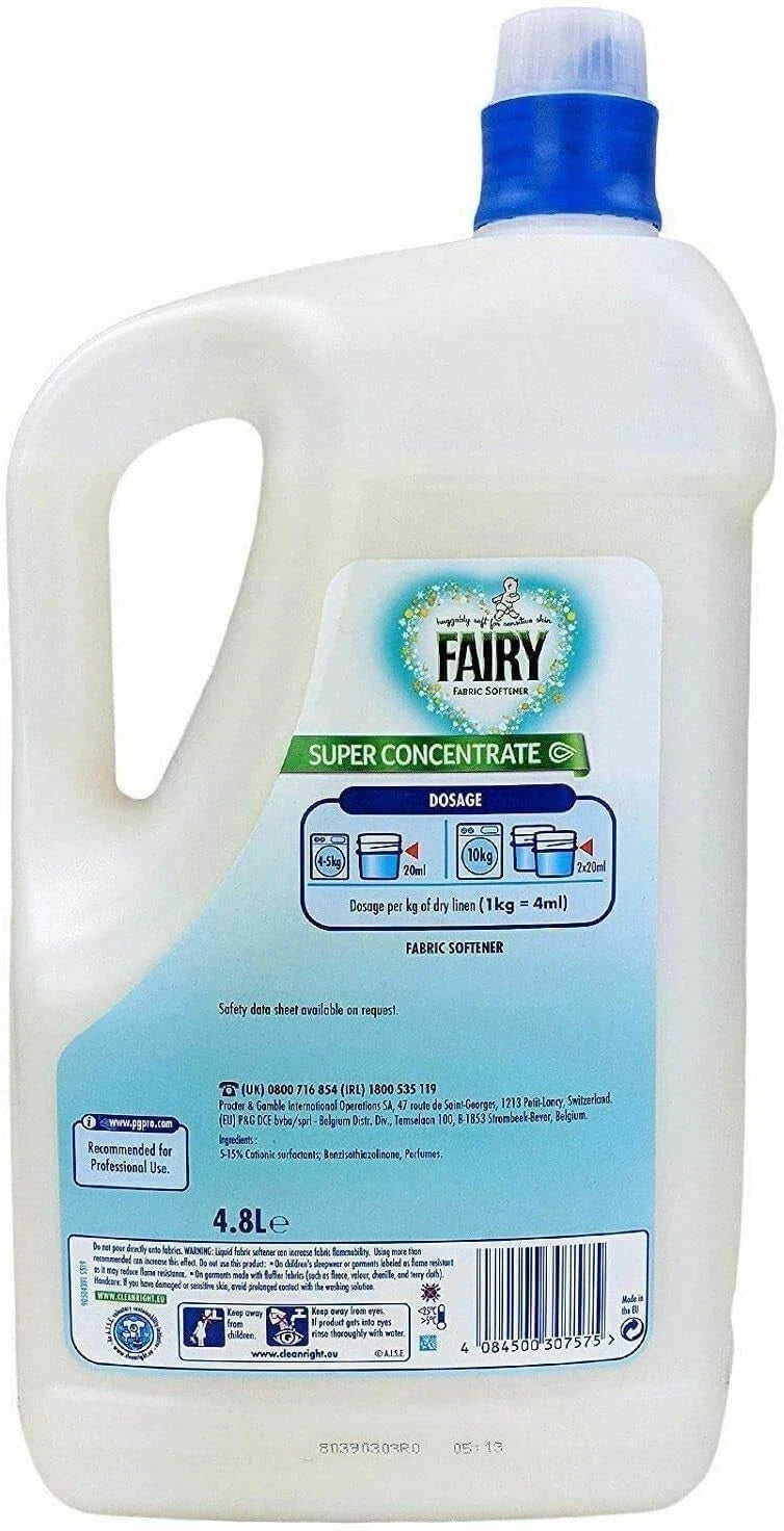 Fairy fabric softener 240 washes, 4.8LTR