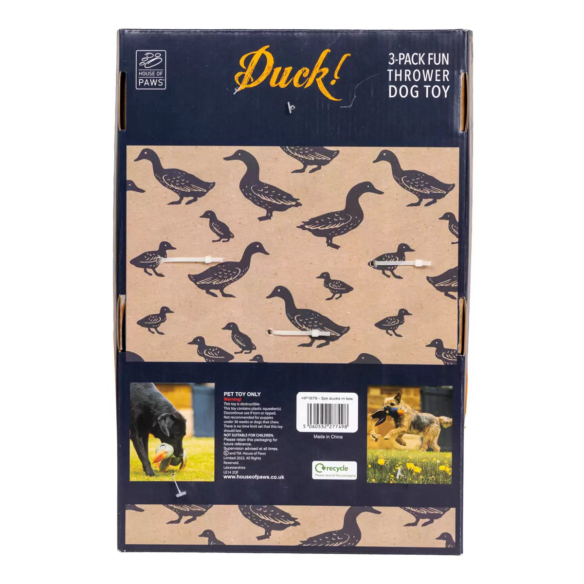 House of Paws Duck Dog Toys, 3 Pack