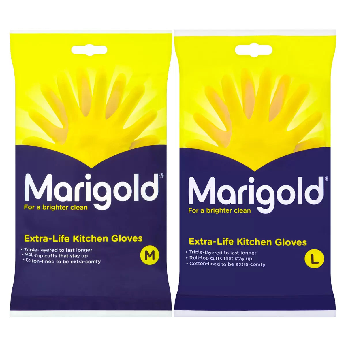 Marigold Extra Life Kitchen Gloves, 6 Pack