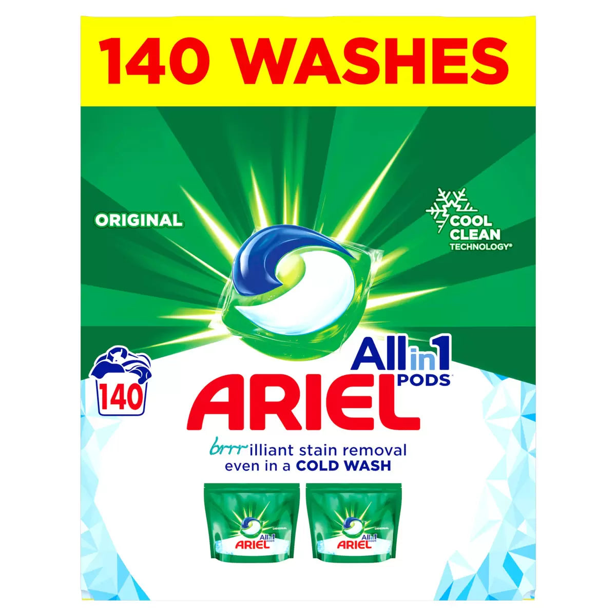 Ariel All in One Pods, 140 Wash