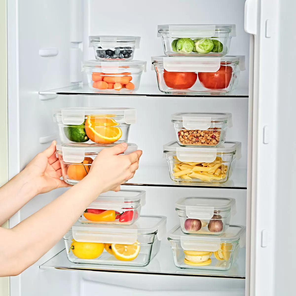 Glasslock Food Storage Set, 26 Piece & 28 Piece, Two Option