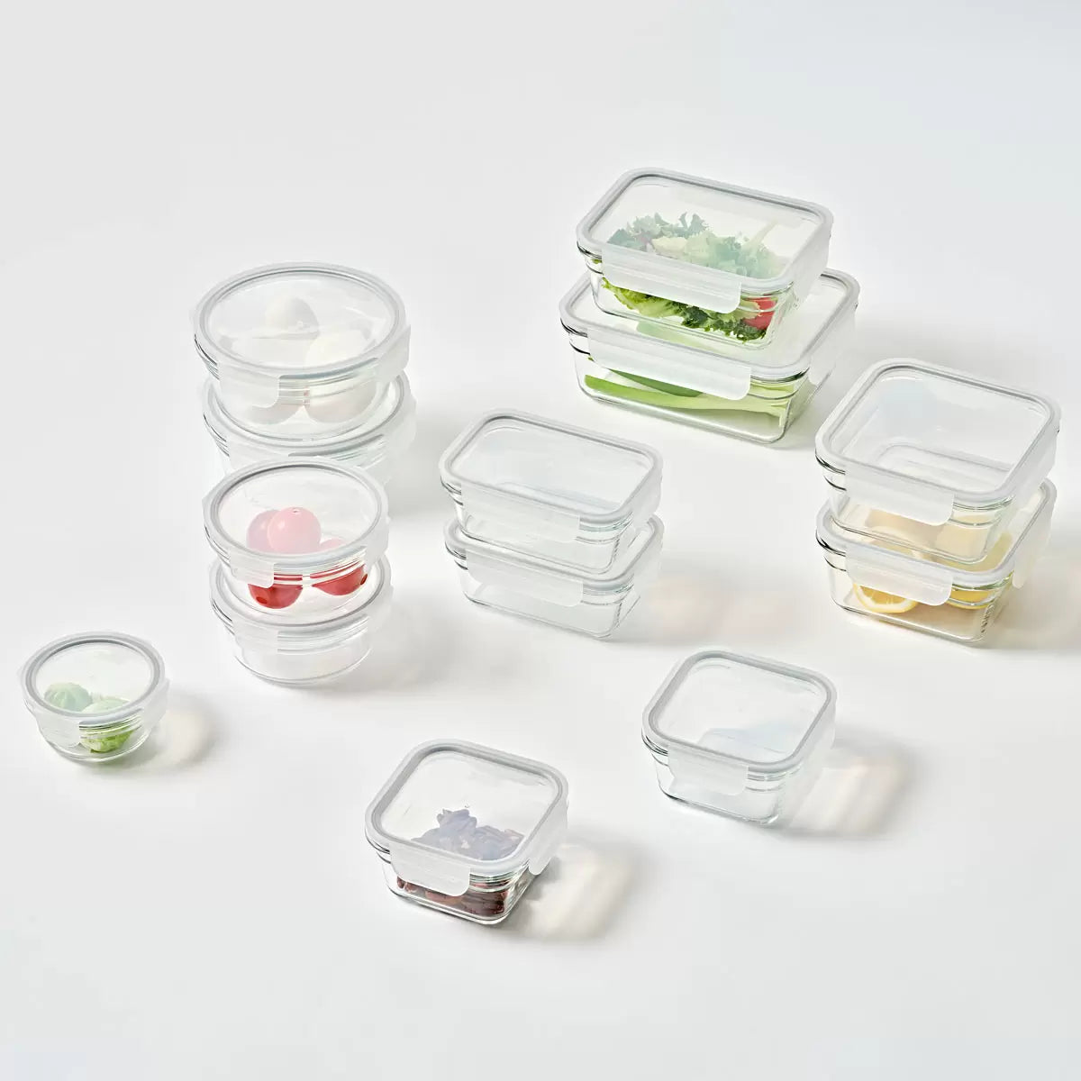 Glasslock Food Storage Set, 26 Piece & 28 Piece, Two Option