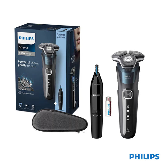 Philips Series 5000 Wet & Dry Electric Shaver with Pop-up Trimmer, Nose Trimmer and Travel Case, S5889/11