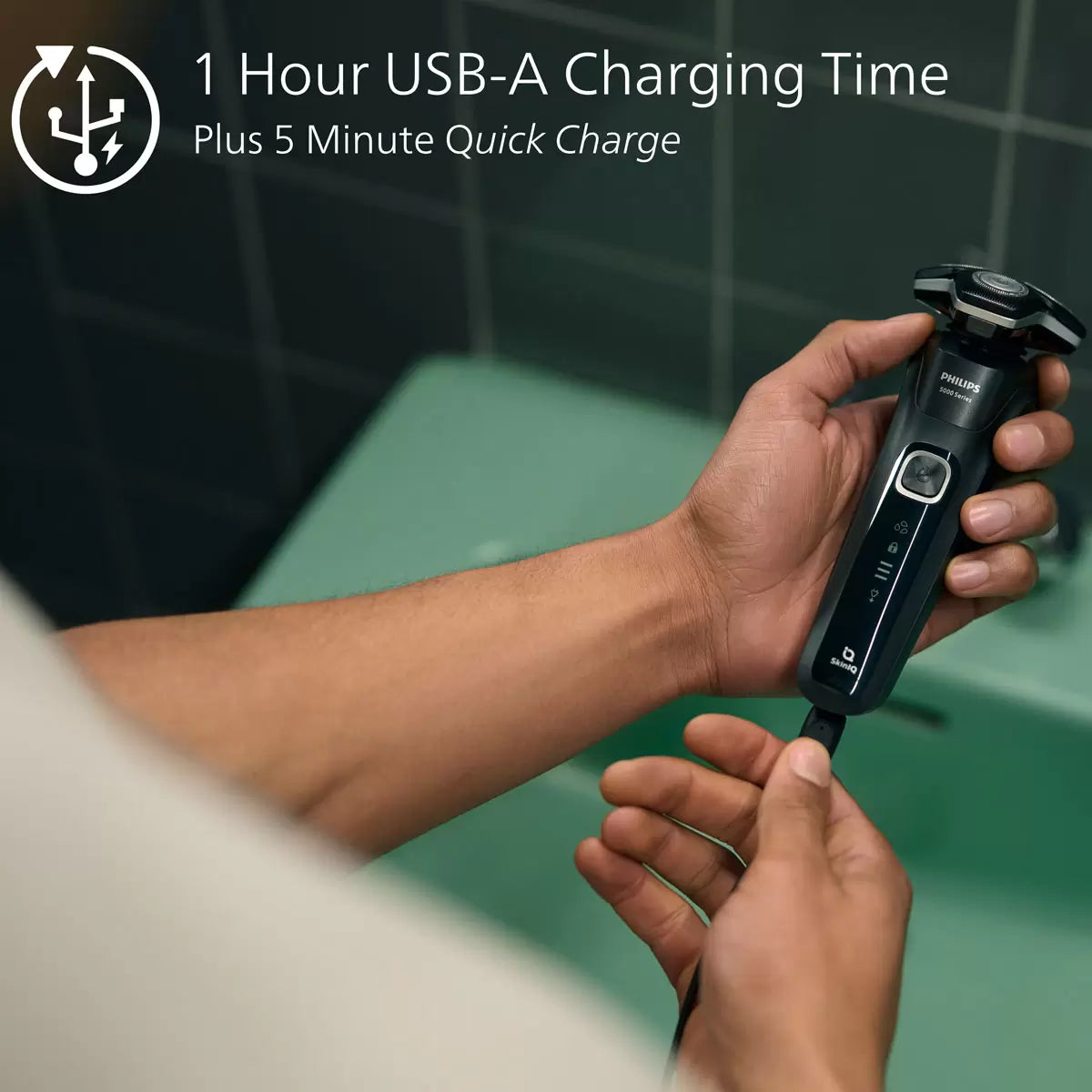 Philips Series 5000 Wet & Dry Electric Shaver with Pop-up Trimmer, Nose Trimmer and Travel Case, S5889/11