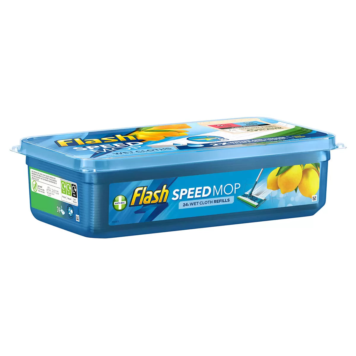 Flash Speedmop Wet Cloths Lemon Multi-Surface Refills, 2 x 24 Pack