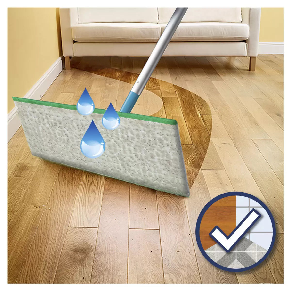 Flash Speedmop Wet Cloths Lemon Multi-Surface Refills, 2 x 24 Pack