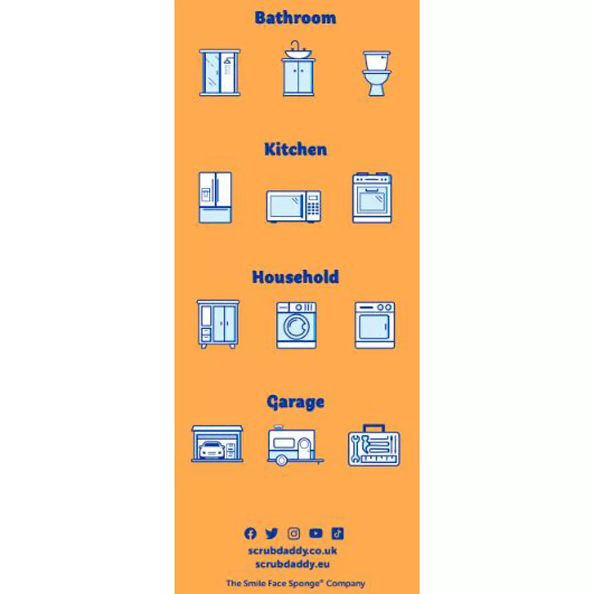 Scrub Daddy / Scrub Mummy FlexTexture Scrubber, 8 Pack
