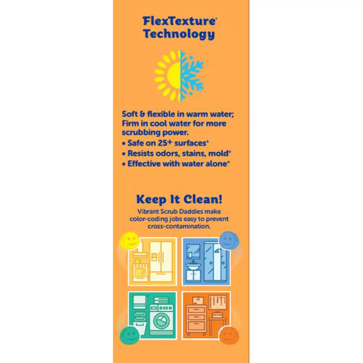 Scrub Daddy / Scrub Mummy FlexTexture Scrubber, 8 Pack