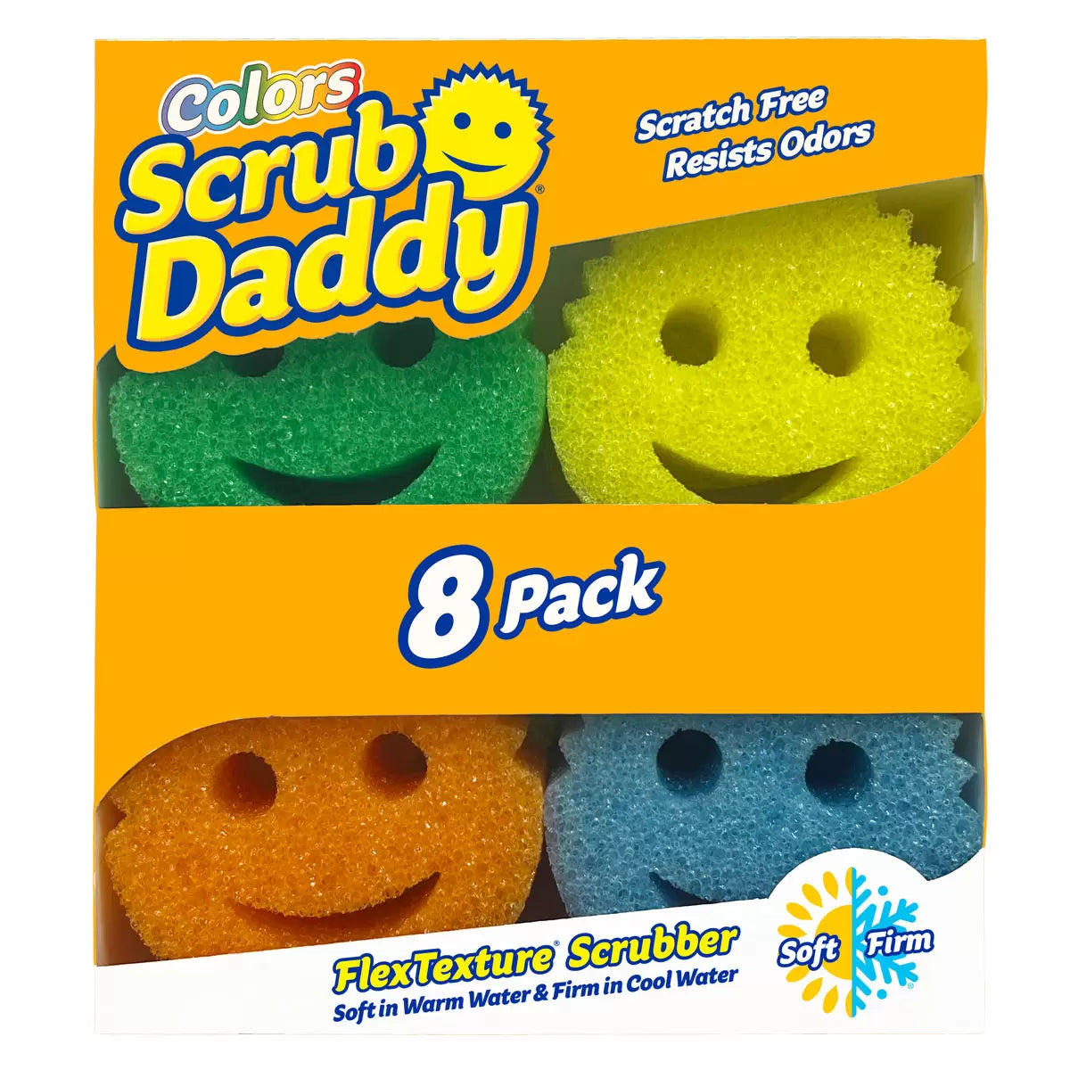 Scrub Daddy / Scrub Mummy FlexTexture Scrubber, 8 Pack