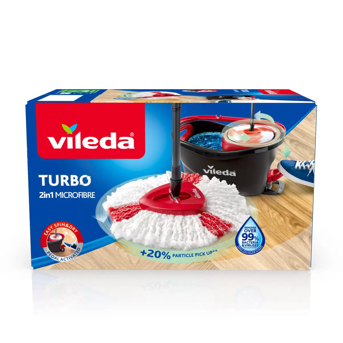 Vileda Turbo 2 in 1 Microfibre Mop and Bucket Set