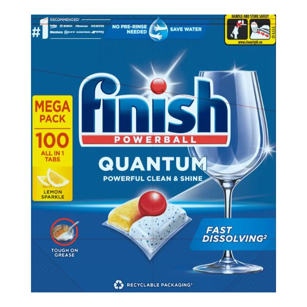 Finish Powerball Quantum Dishwasher Tablets, 2 x 100 Pack
