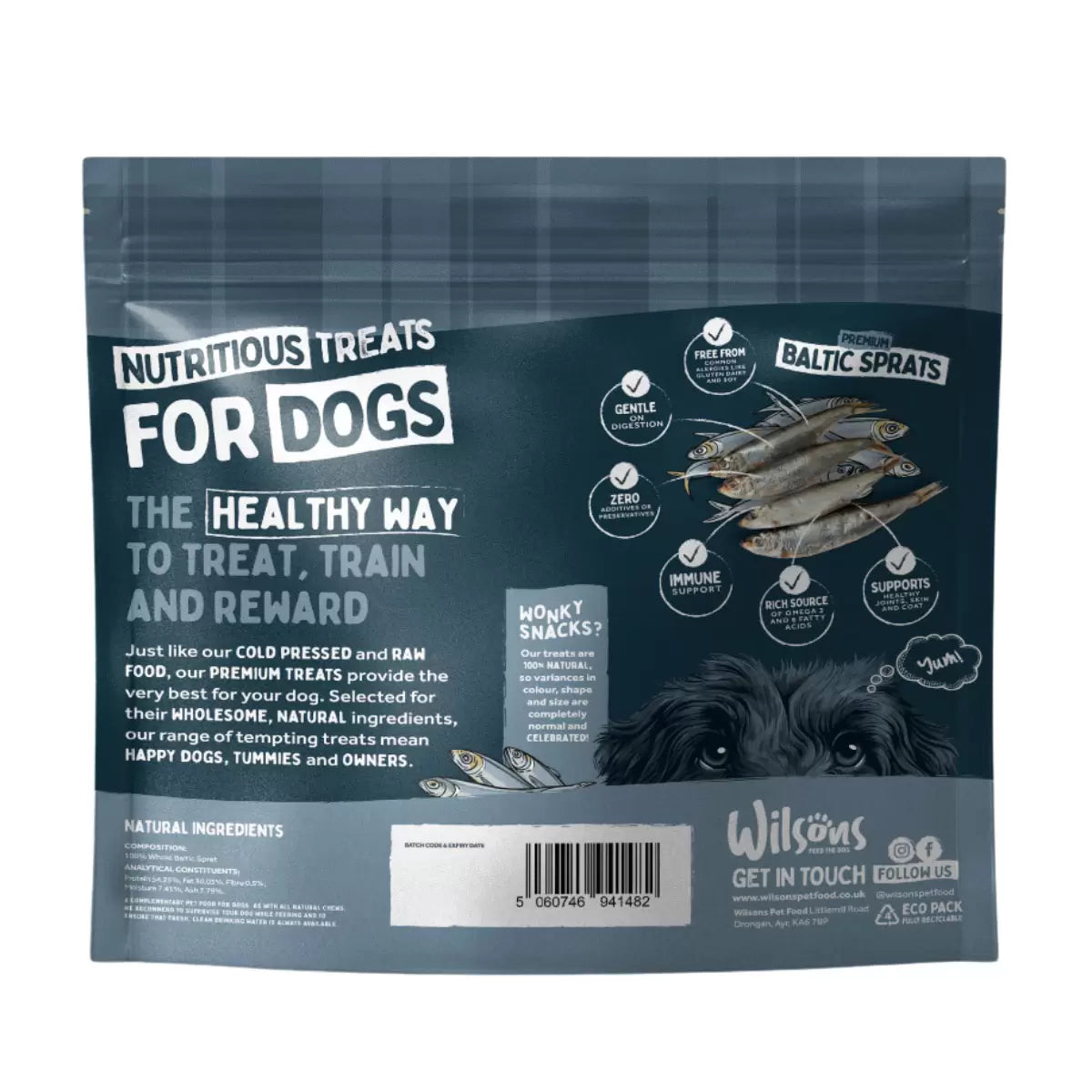 Wilsons Premium Baltic Sprats for Dogs, 1kg