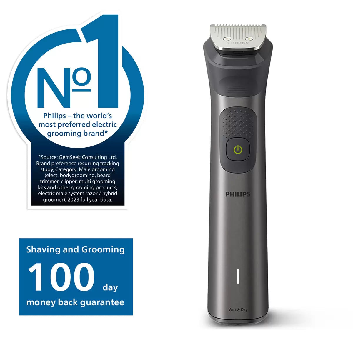 Philips Series 7000, 15-in-1 Multi Grooming Trimmer for Beard, Head and Body MG7940/15