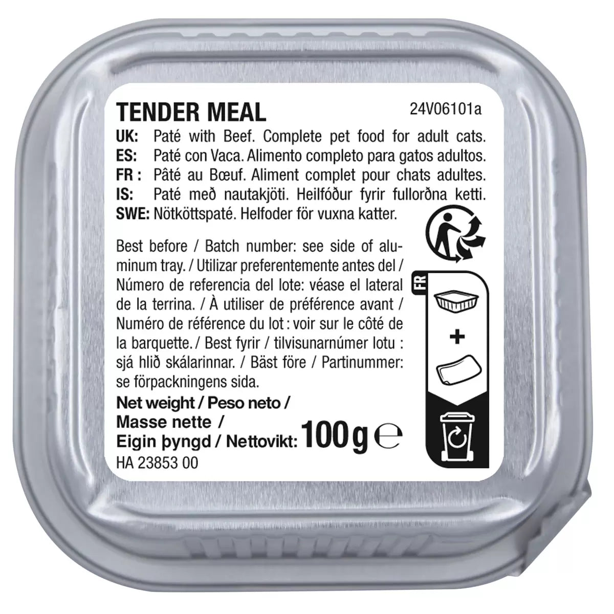 Kirkland Signature Tender Meal 3 Flavour Variety Cat Food, 48 x 100g
