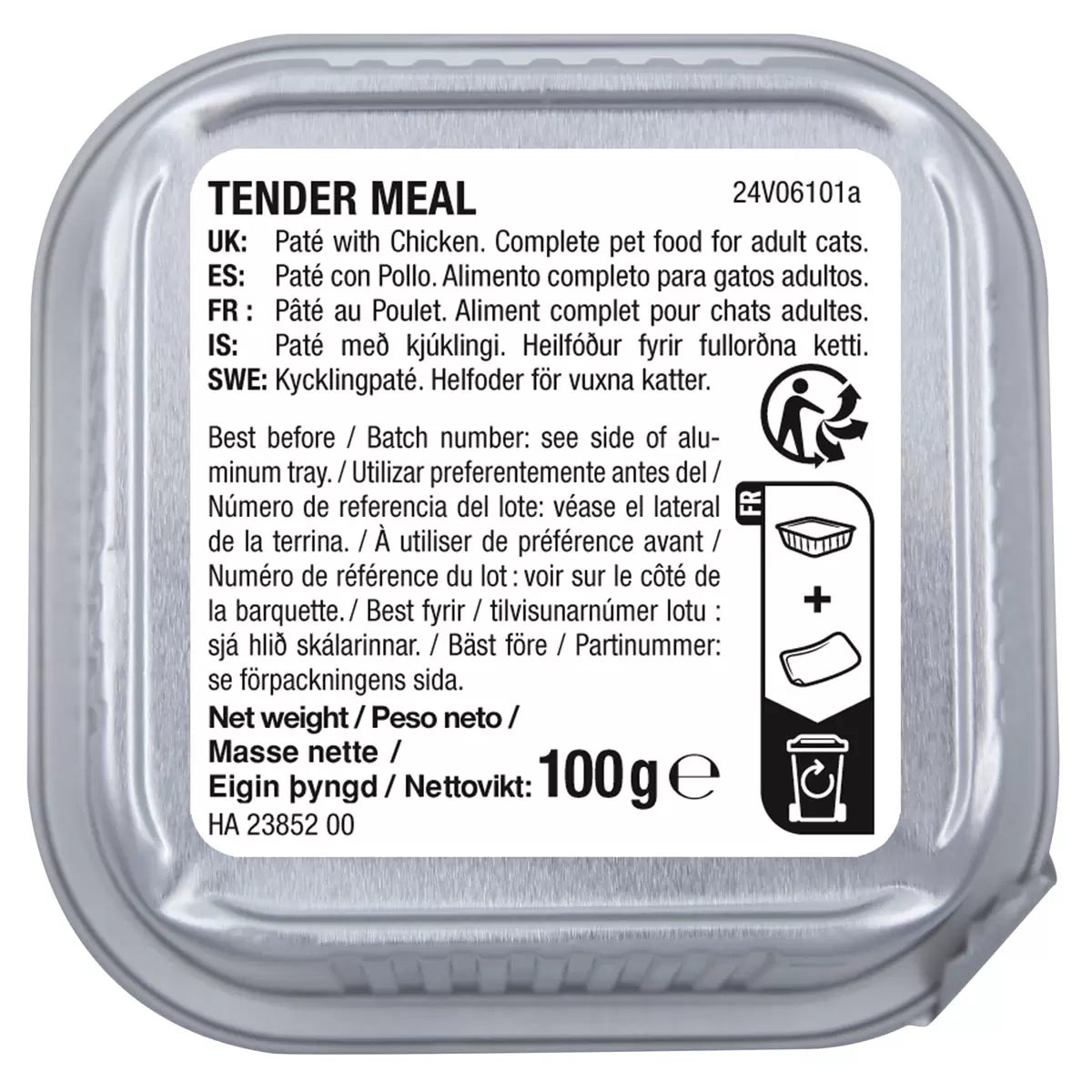 Kirkland Signature Tender Meal 3 Flavour Variety Cat Food, 48 x 100g