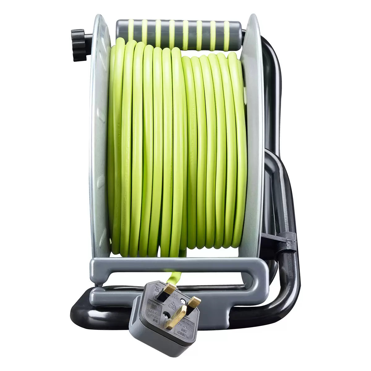 Masterplug 25M Metal Cable Reel with 4 Sockets