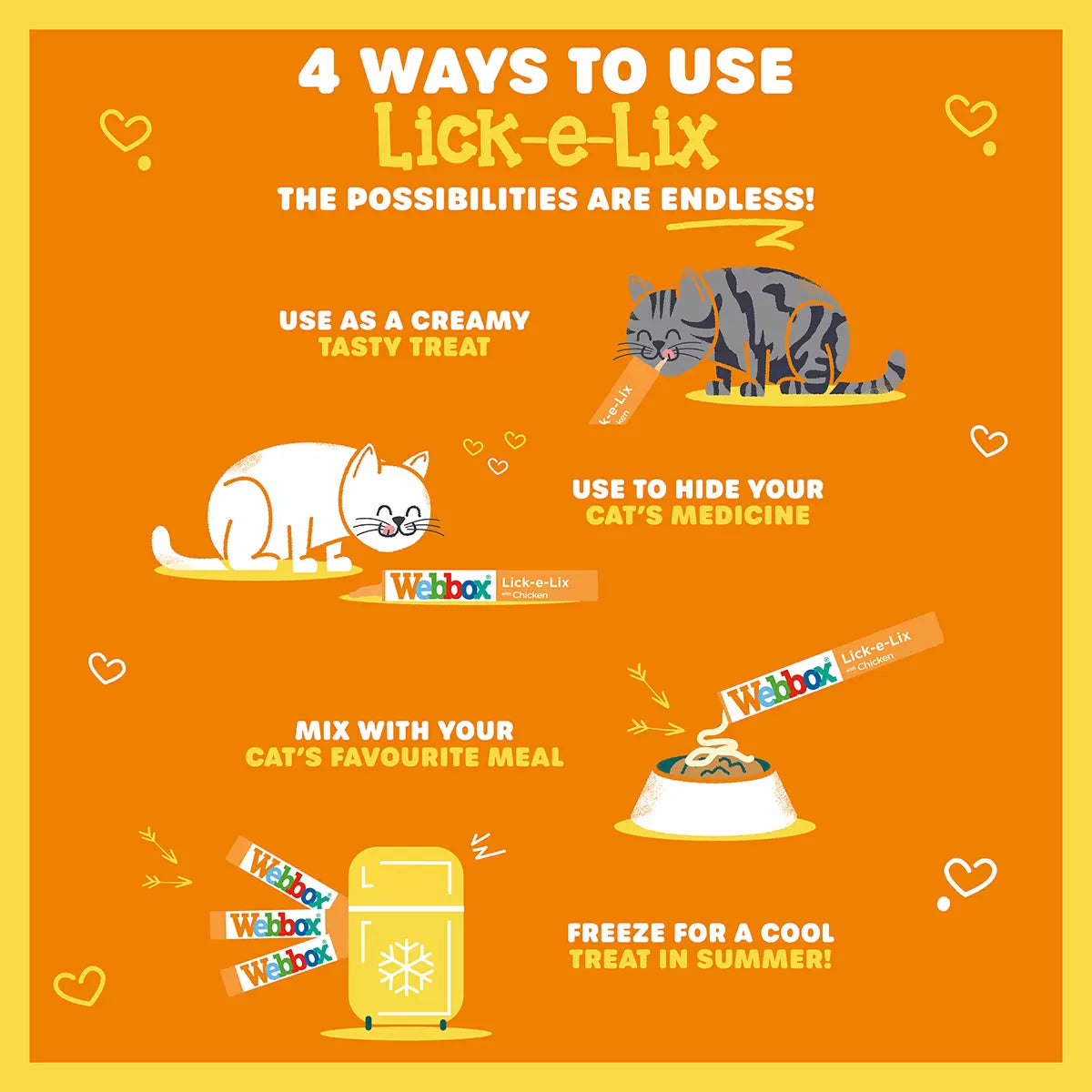 Webbox Lick-e-Lix Cat Treat Mega Pack, 50 x 15g
