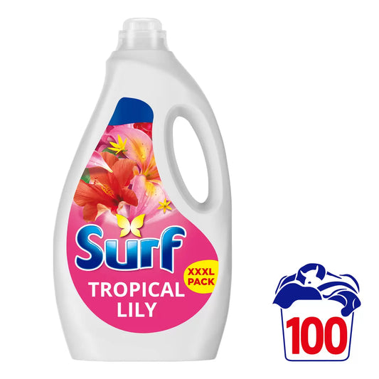 Surf laundry liquid tropical lily 100 washes 2.7ltr