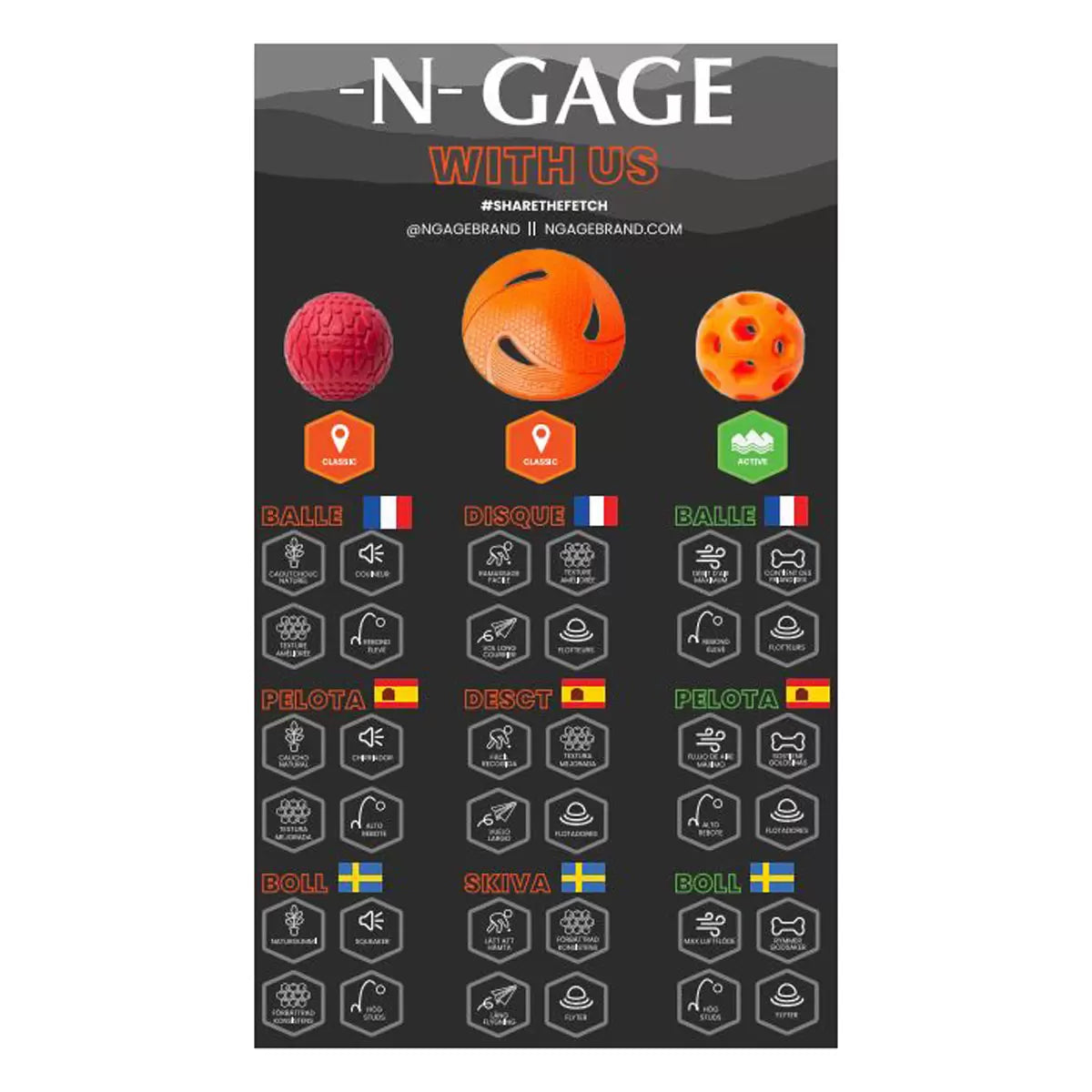 N-Gage Dog Toys, 3 Pack