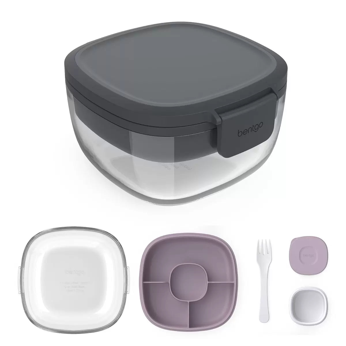 Bentgo All-In-One Glass Salad Container, 2 Pack
