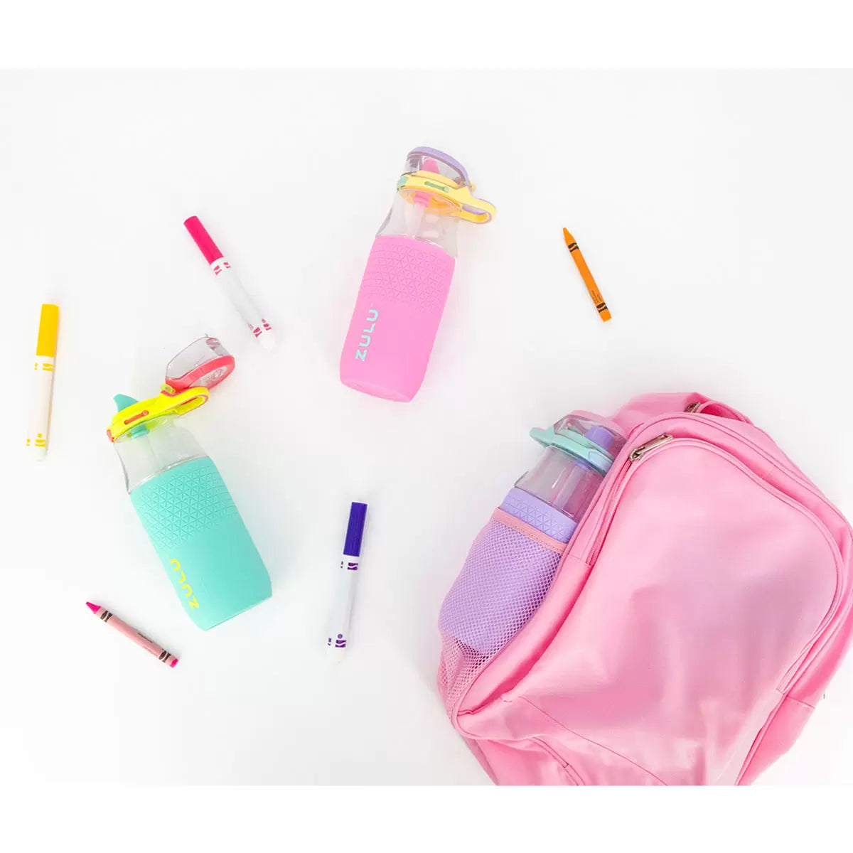 Zulu Tritan Water Bottle, 511ml, 3 Pack in 2 Colours