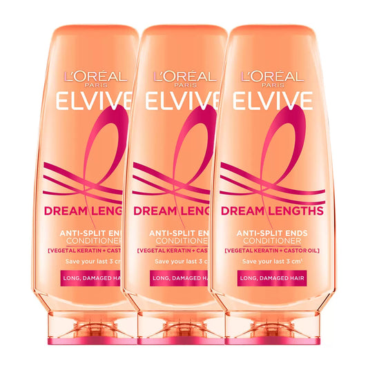 Loreal Elvive Dream Lengths Conditioner, 3 x 500ml