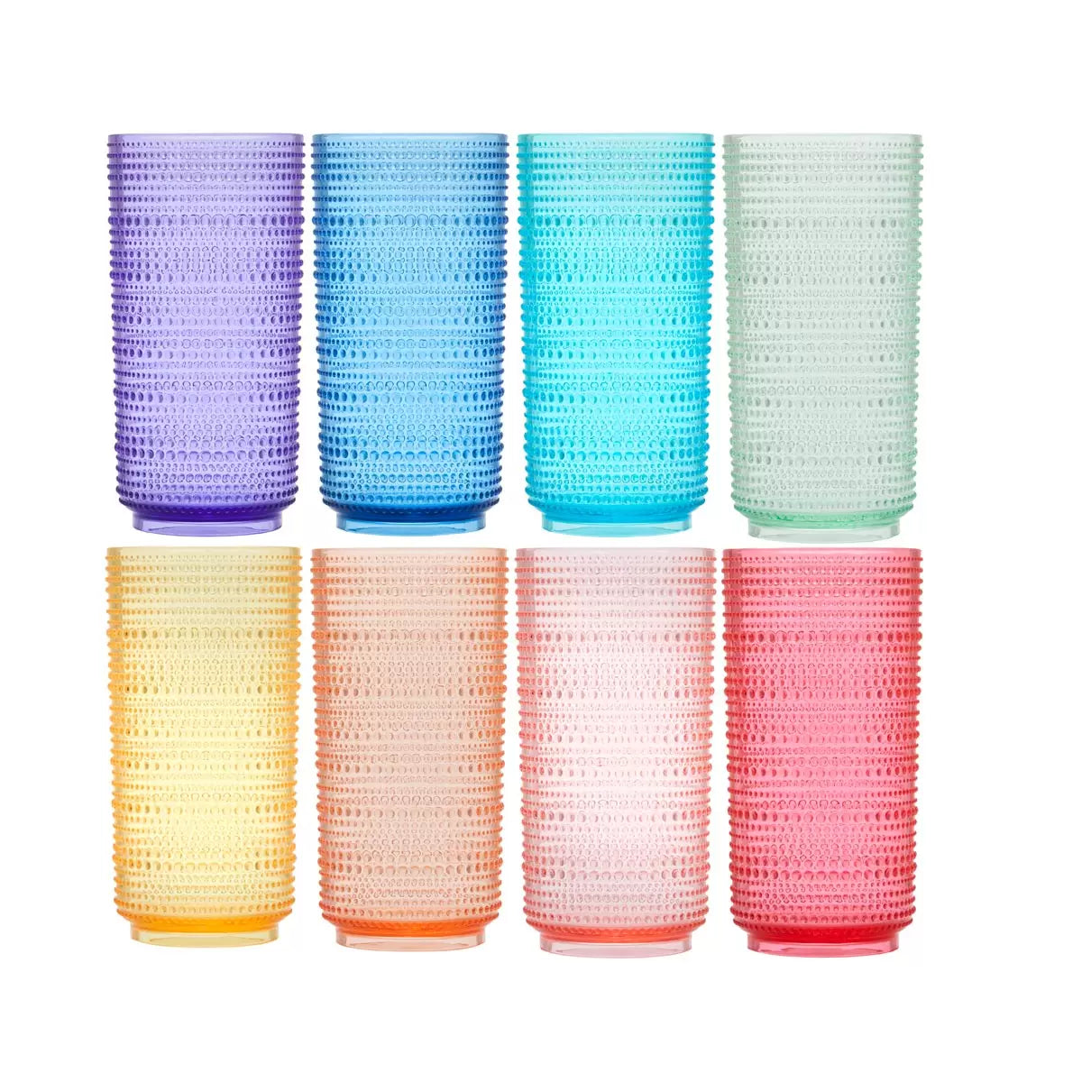 Pandex Acrylic Beaded Stacking Tumblers, 650ml, 8 Pack