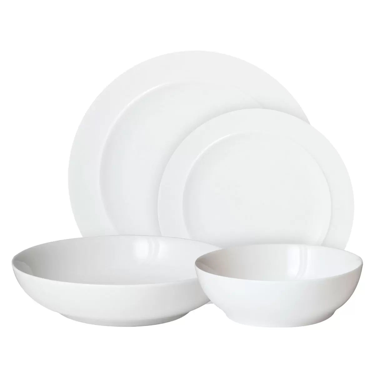 White by Denby 16 Piece Porcelain Dinnerware Set