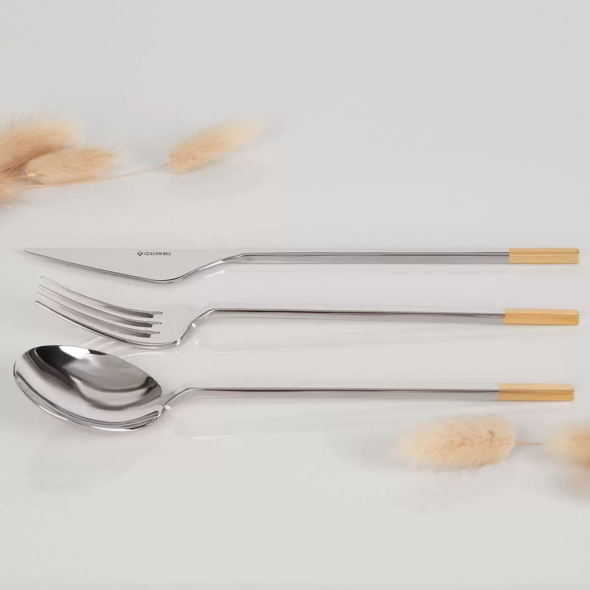 Golden Bell 18/10 Stainless Steel Cutlery Set, 24 Piece