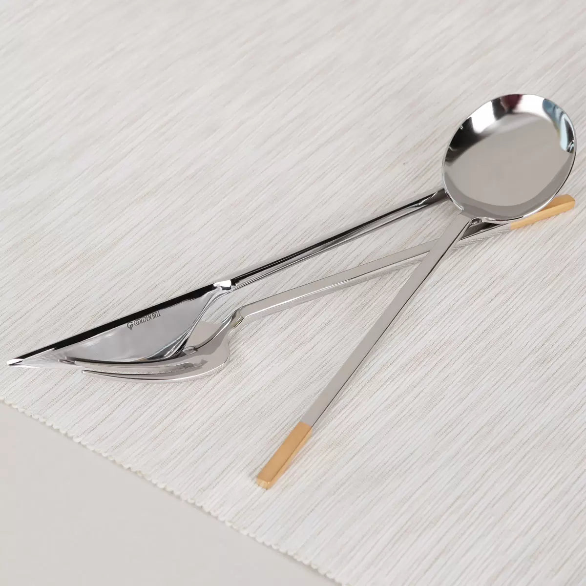 Golden Bell 18/10 Stainless Steel Cutlery Set, 24 Piece