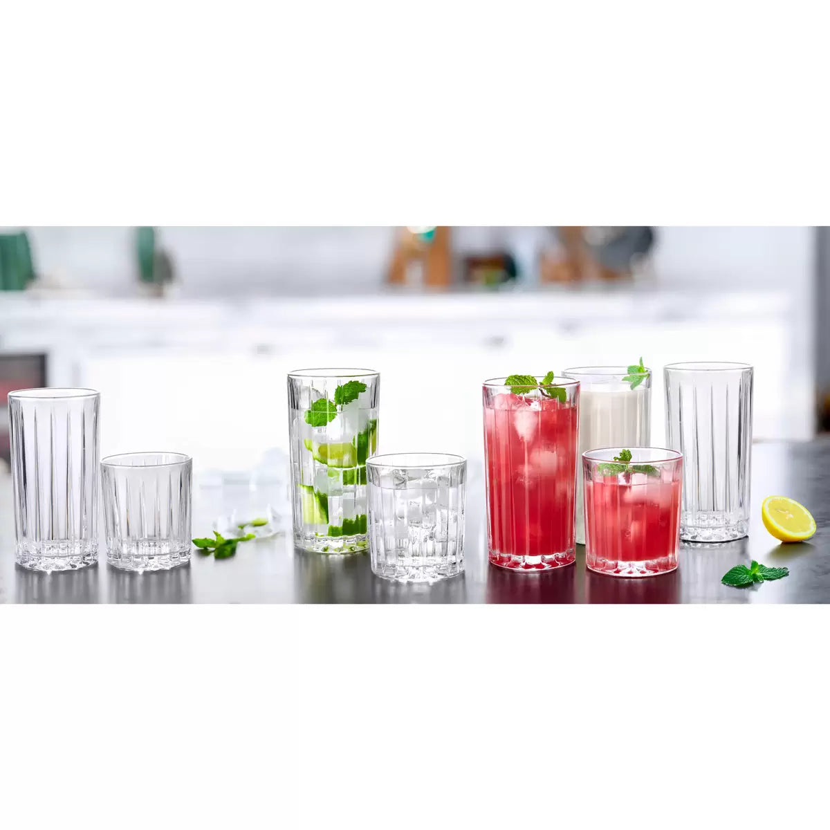 King Crystal Revel Glassware Set, 16 Piece