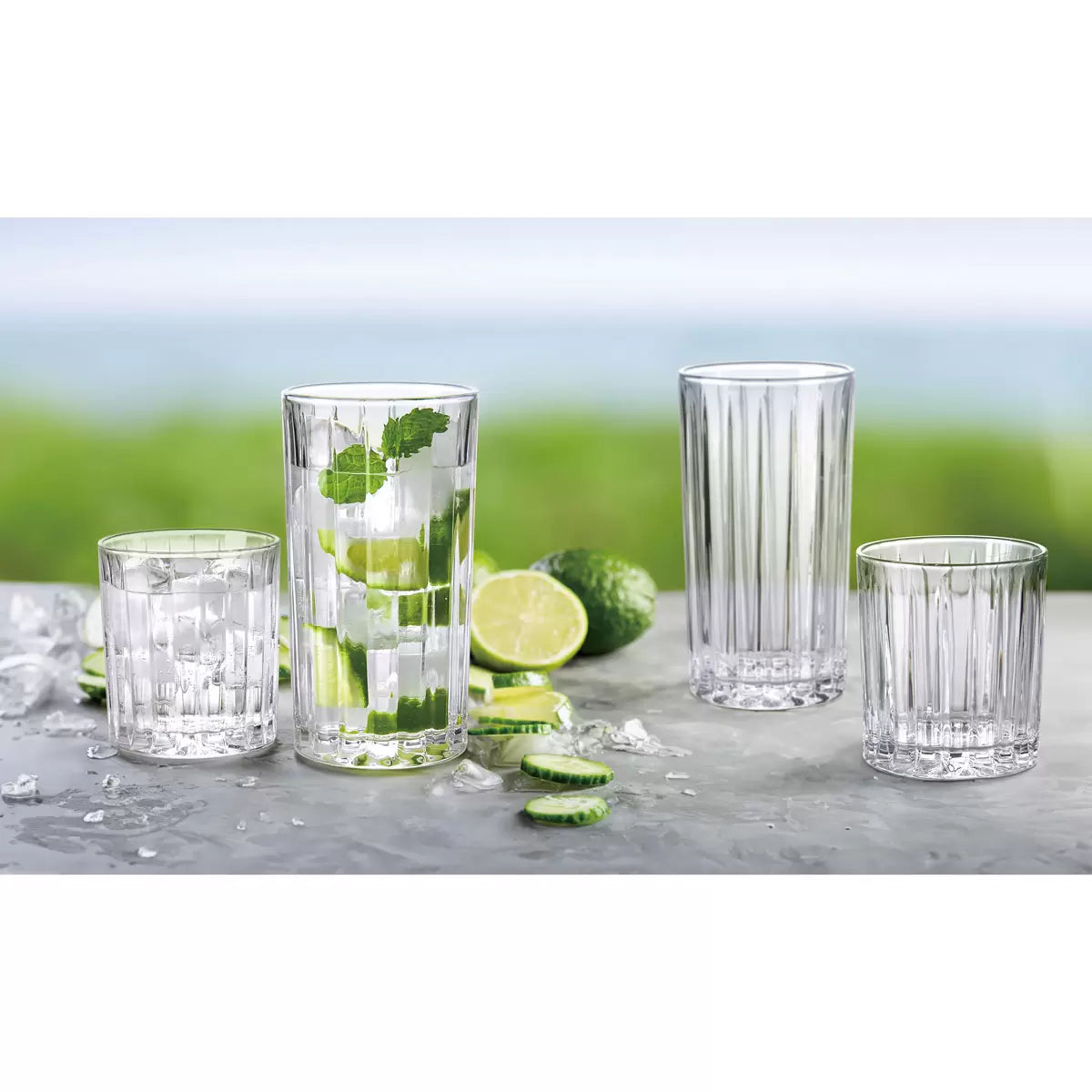 King Crystal Revel Glassware Set, 16 Piece