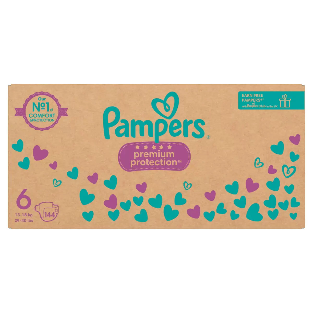 Pampers Premium Protection, Size 6, 144 Pack