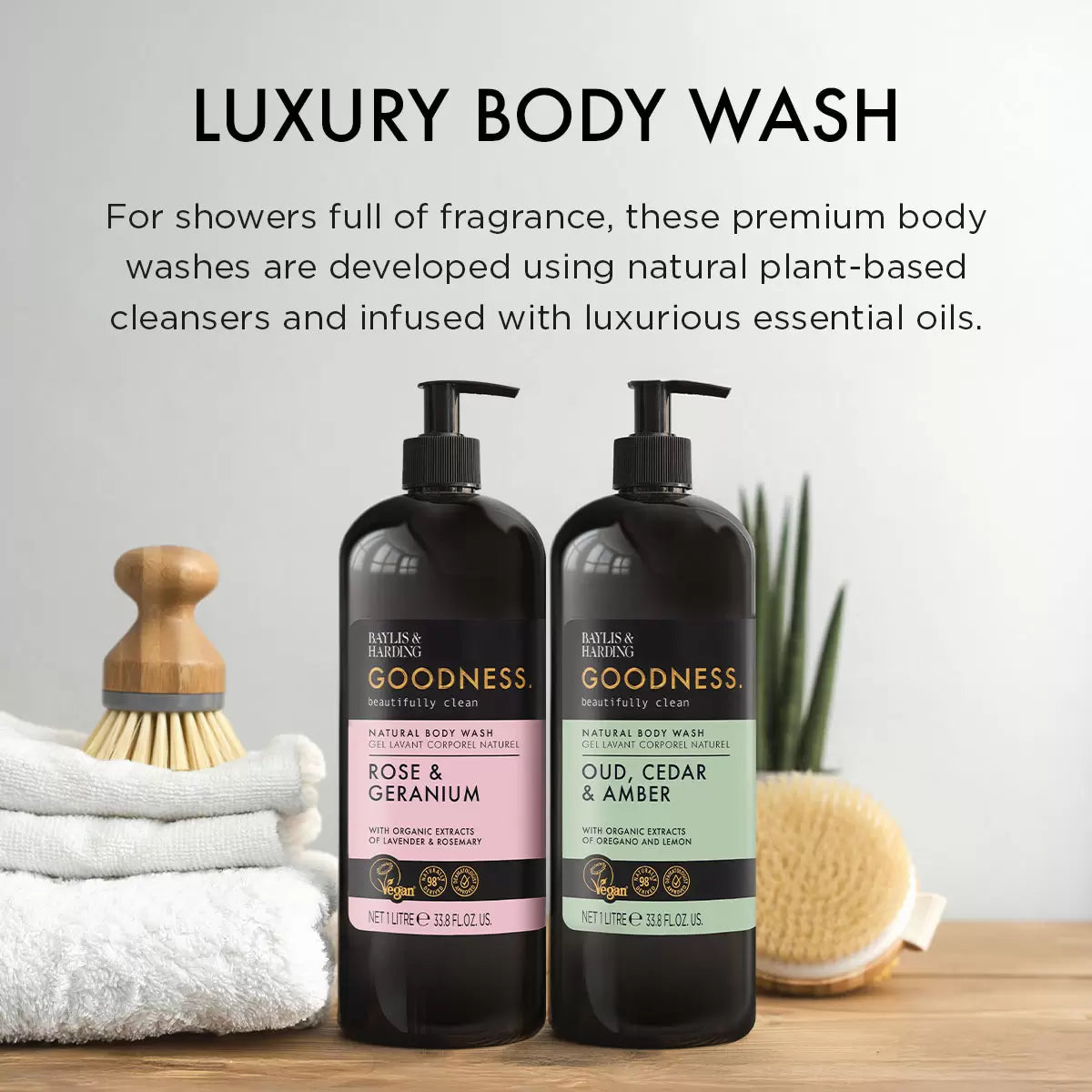 Baylis & Harding, Goodness Bodywash, 2 x 1L