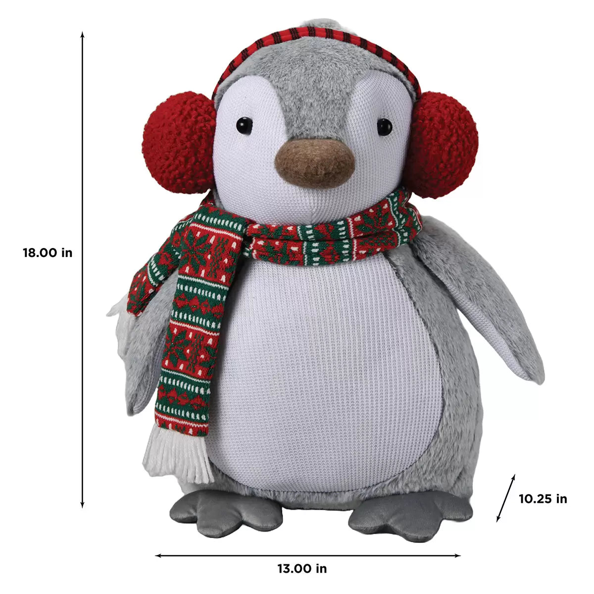 Plush Holiday Christmas Decorations Penguins - Set of 3