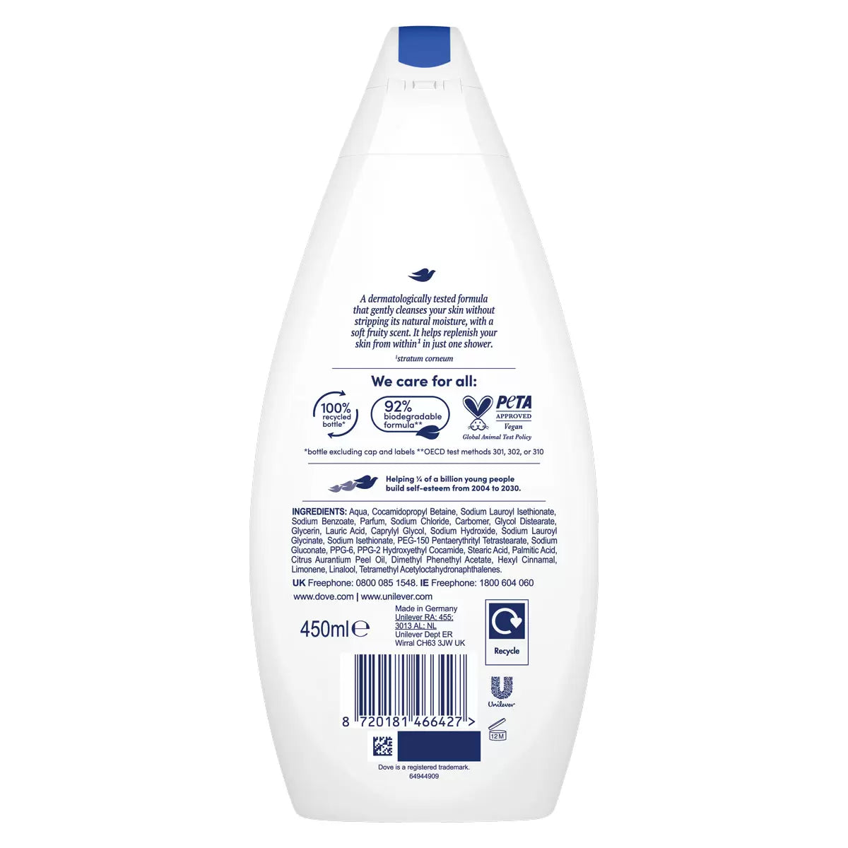 Dove Body Wash  Hydrate6 x 450ml