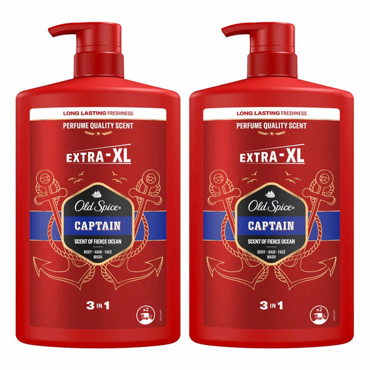 Old Spice Captain 3-in-1 Shower Gel 2 X 1L