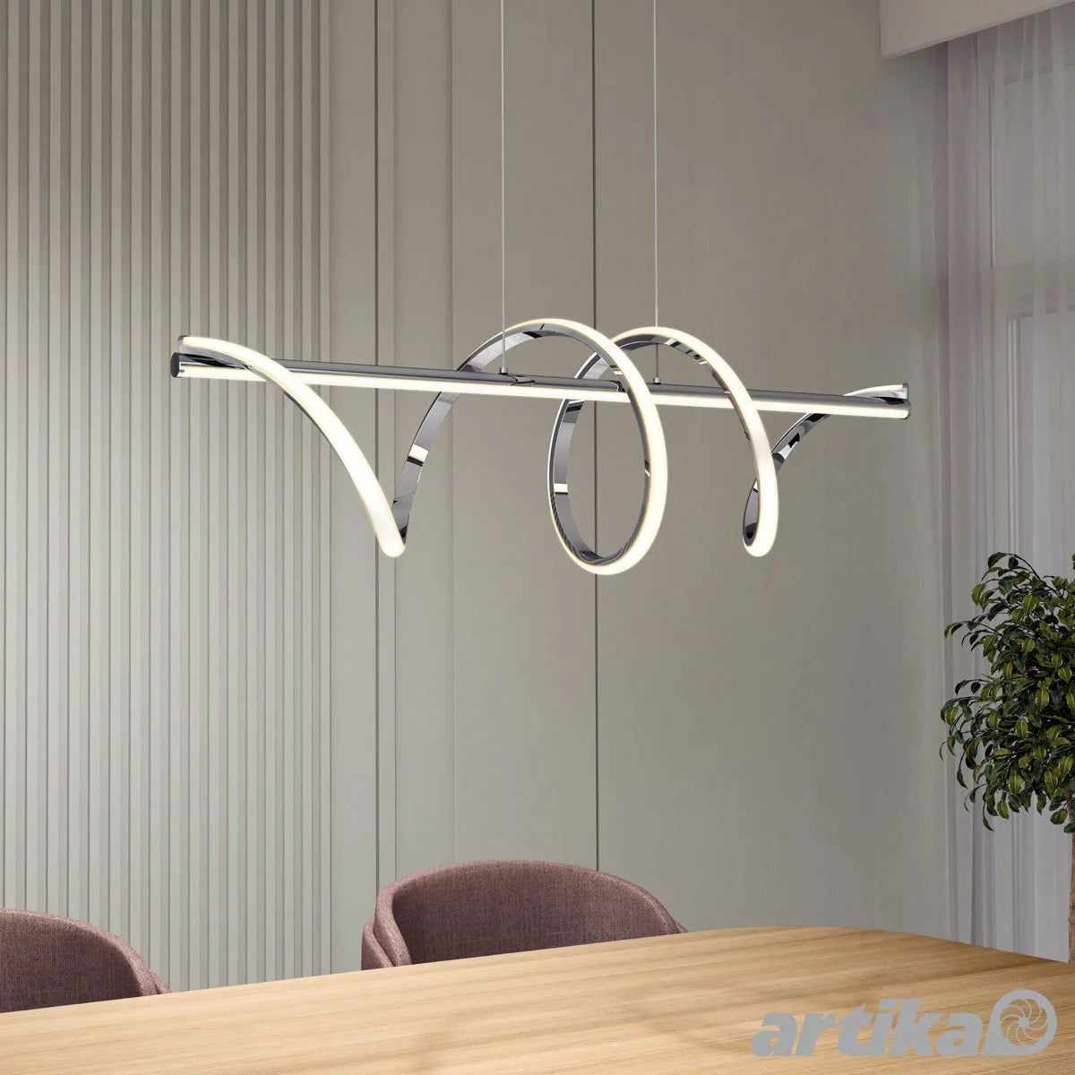 Artika Coda LED Pendant Light in Chrome