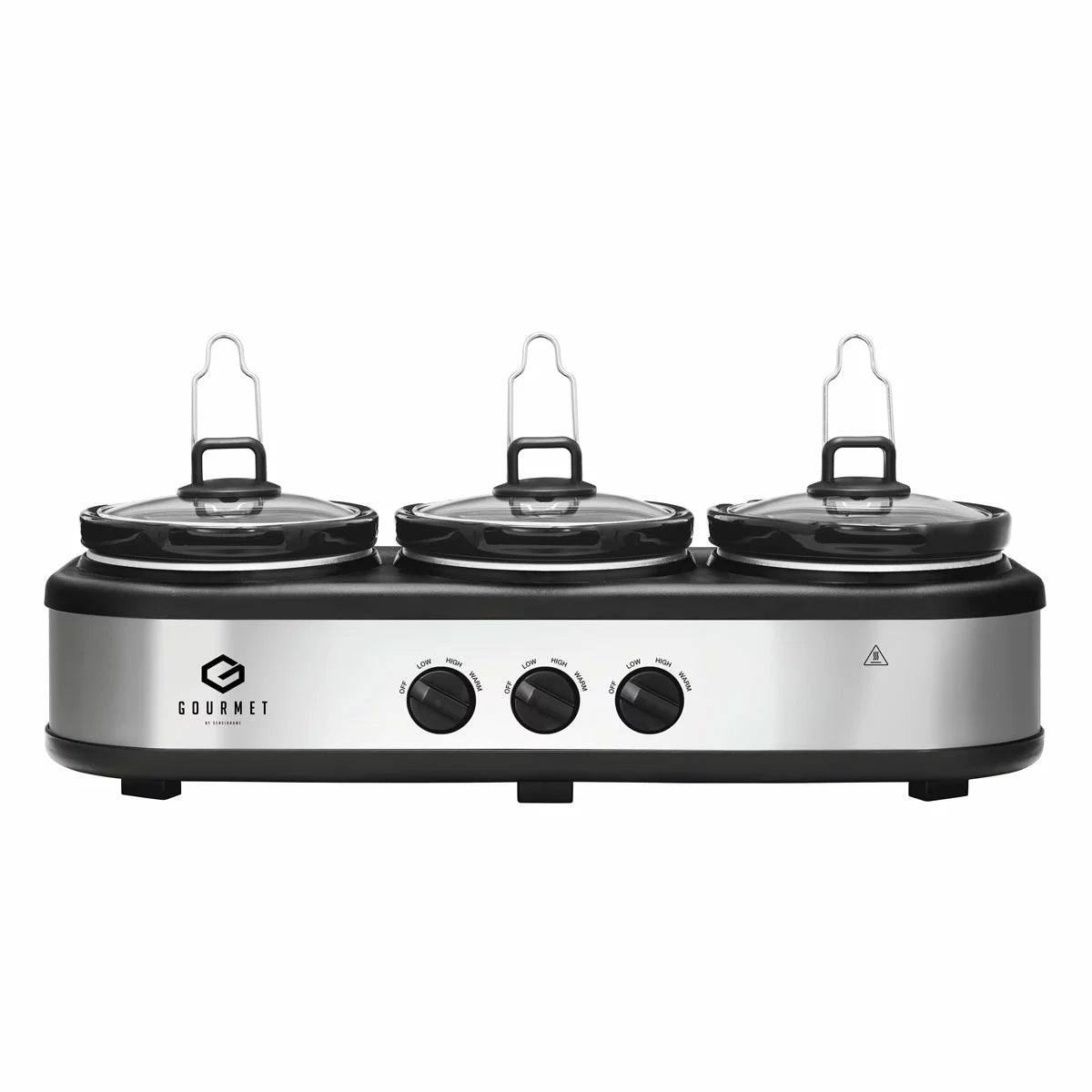 SensioHome Gourmet Triple Slow Cooker & Warming Station 7.1L